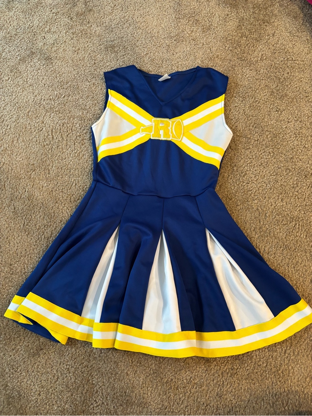 Blue & Yellow Cheerleader Costume Dress for Kids